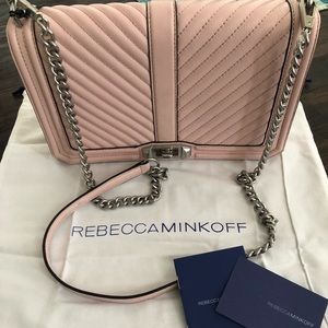 RebeccaMinkoff Chevron Quilted Slim Love Crossbody